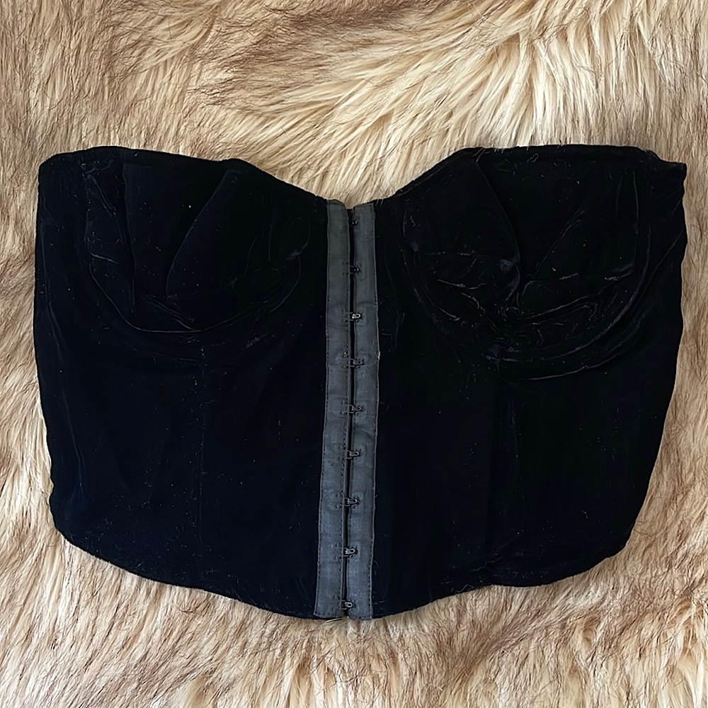 Vintage DKNY Velvet Corset